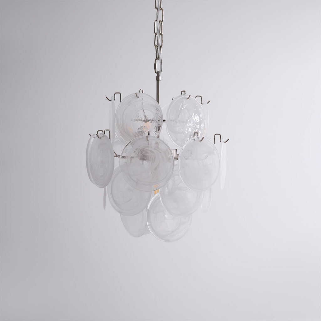 Aurora Lustre Abricot Murano Verre Disque Superposé Artistique - Neutralighting