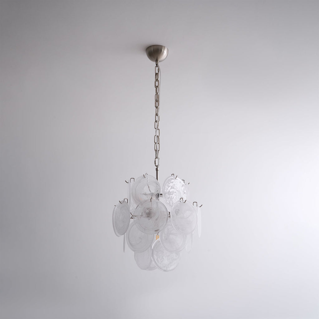 Aurora Lustre Abricot Murano Verre Disque Superposé Artistique - Neutralighting