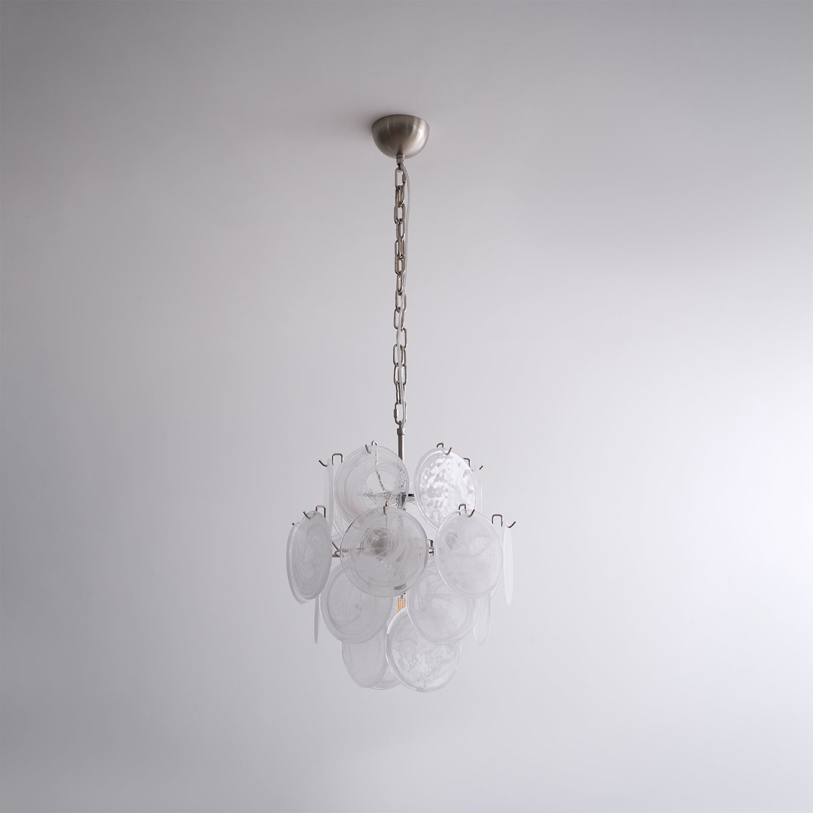 Aurora Lustre Abricot Murano Verre Disque Superposé Artistique - Neutralighting