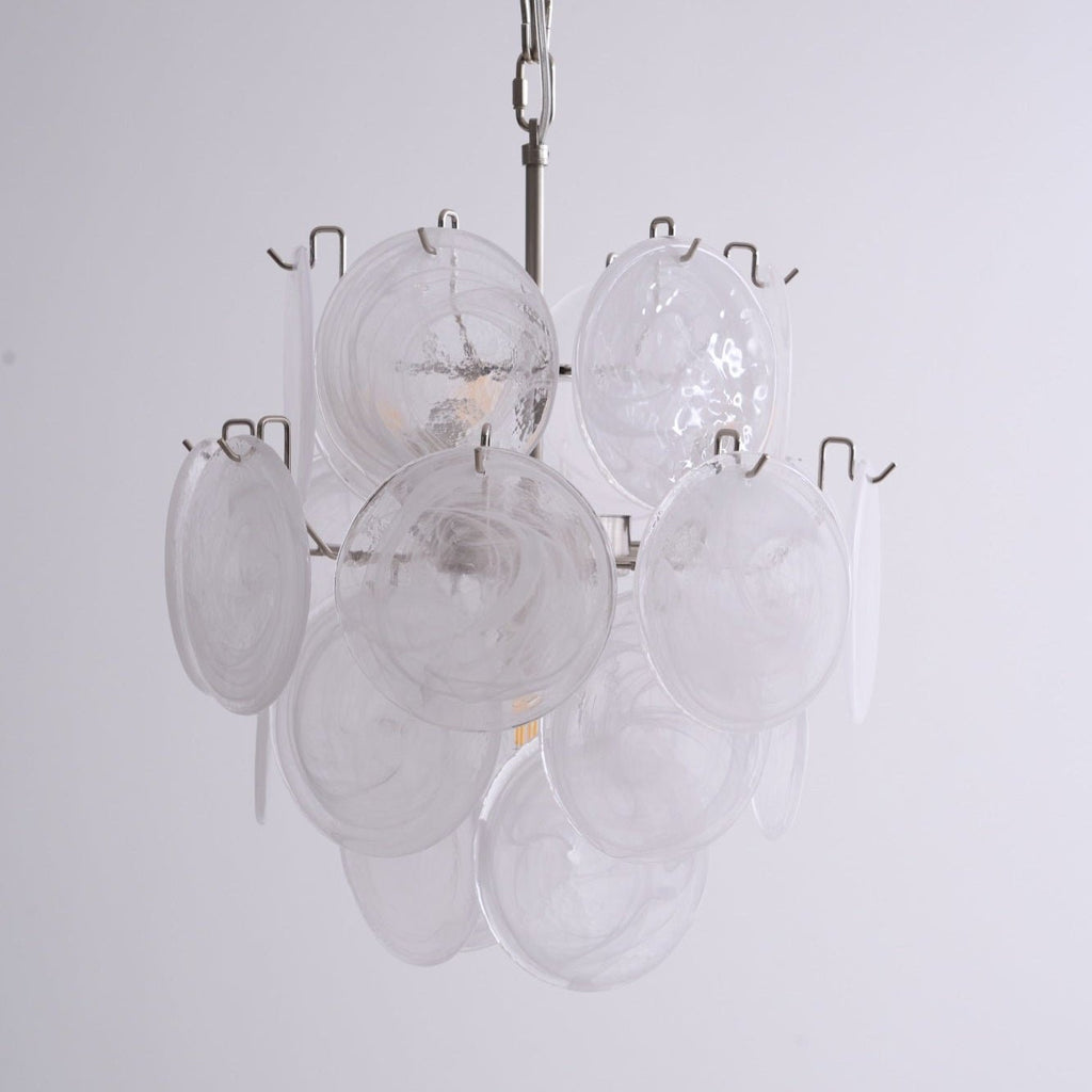 Aurora Lustre Abricot Murano Verre Disque Superposé Artistique - Neutralighting