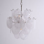 Aurora Lustre Abricot Murano Verre Disque Superposé Artistique - Neutralighting