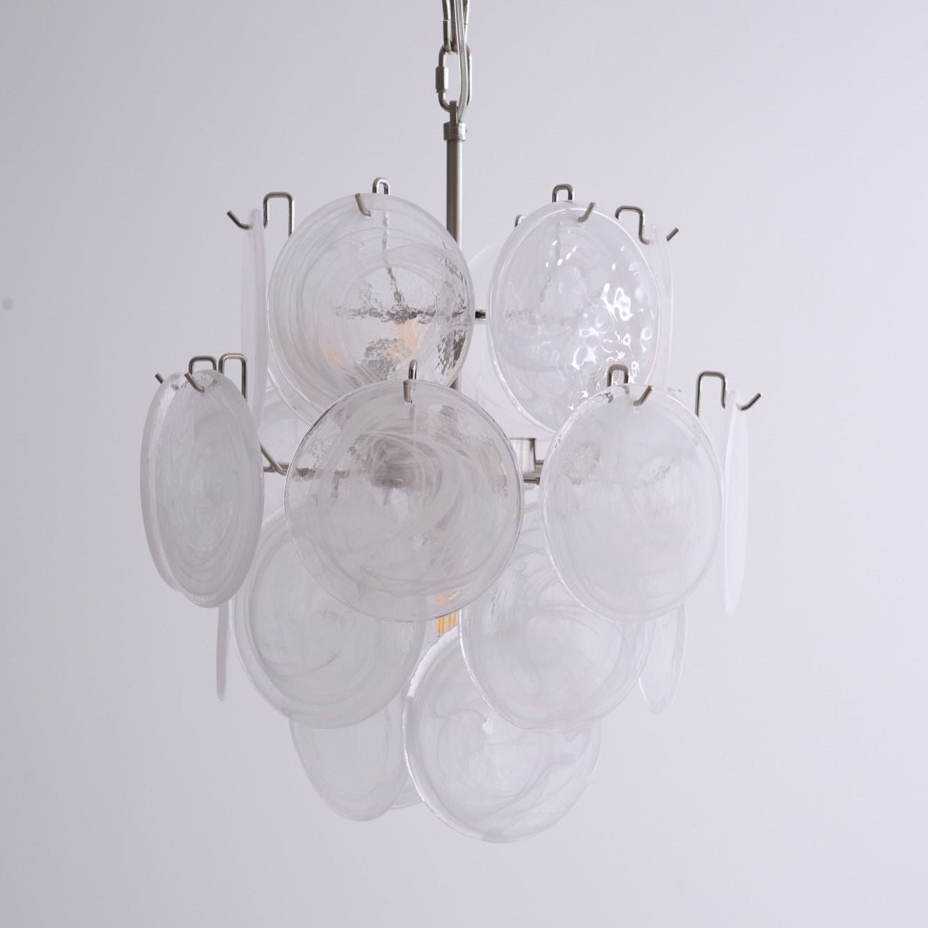 Aurora Lustre Abricot Murano Verre Disque Superposé Artistique - Neutralighting