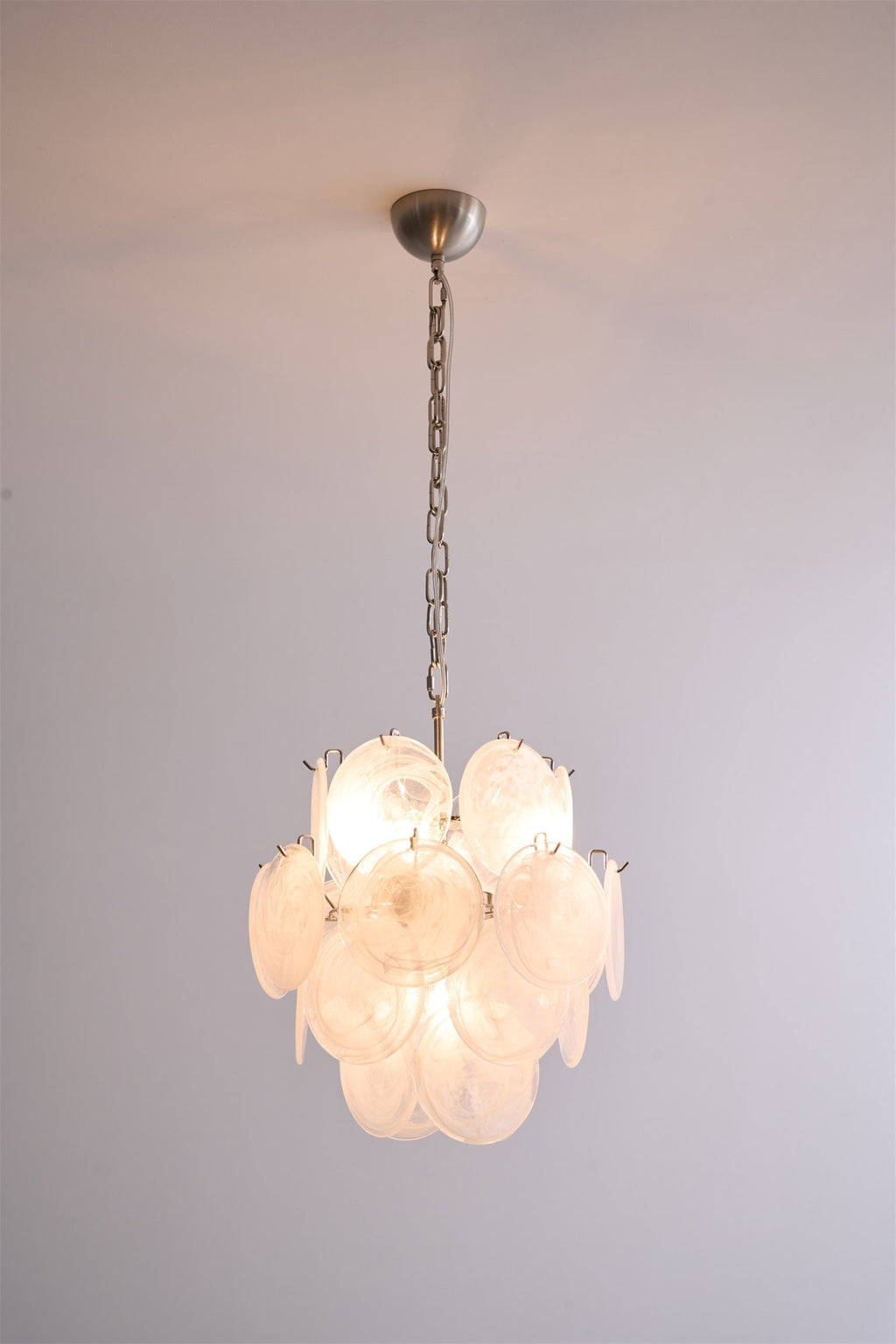 Aurora Lustre Abricot Murano Verre Disque Superposé Artistique - Neutralighting