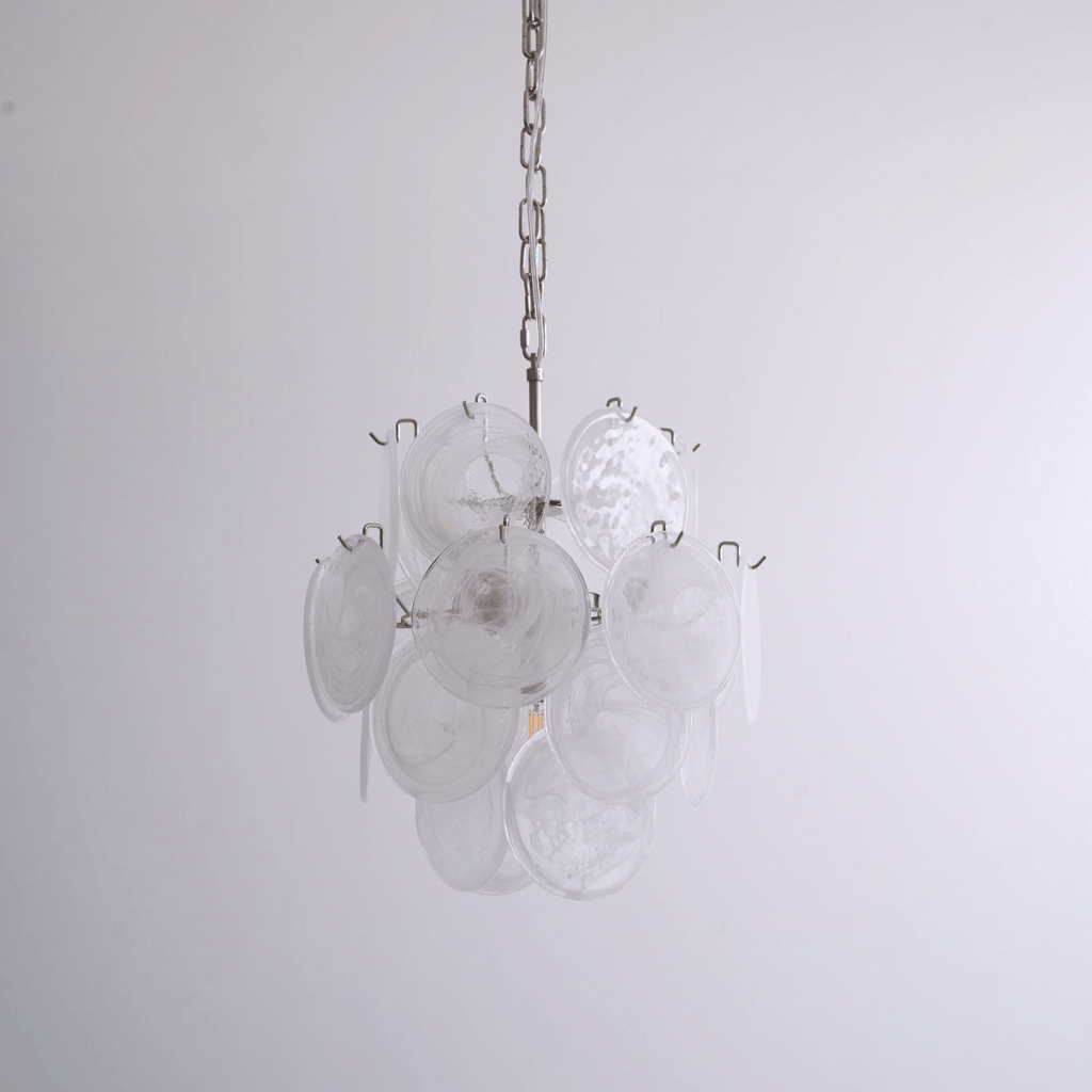Aurora Lustre Abricot Murano Verre Disque Superposé Artistique - Neutralighting