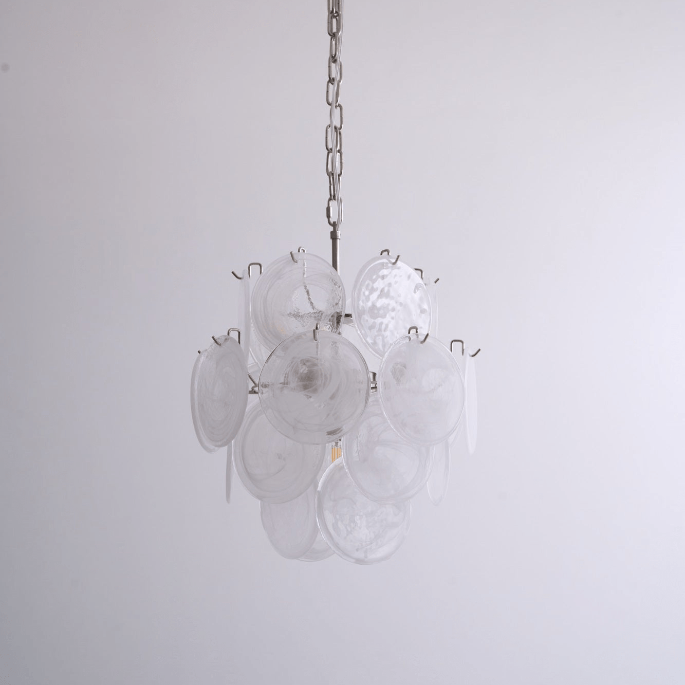 Aurora Lustre Abricot Murano Verre Disque Superposé Artistique - Neutralighting