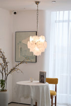 Aurora Lustre Abricot Murano Verre Disque Superposé Artistique - Neutralighting