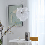 Aurora Lustre Abricot Murano Verre Disque Superposé Artistique - Neutralighting