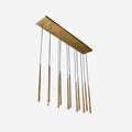 Aurance Lustre avec abat-jours en laiton poli et cristal Minimaliste - Neutralighting