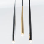 Aurance Lustre avec abat-jours en laiton poli et cristal Minimaliste - Neutralighting