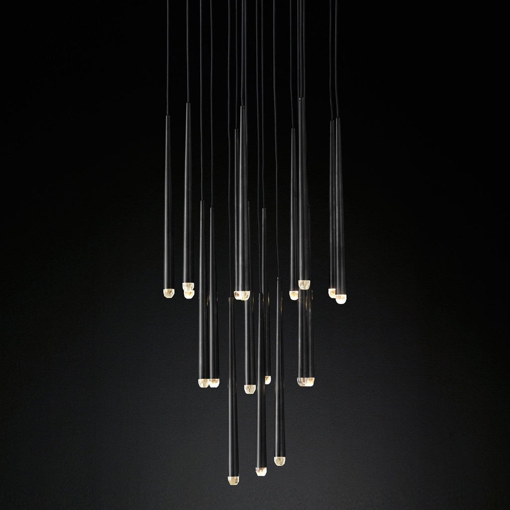 Zenith Chandelier Minimaliste Cristal Laiton - Neutralighting