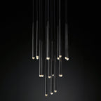 Zenith Chandelier Minimaliste Cristal Laiton - Neutralighting