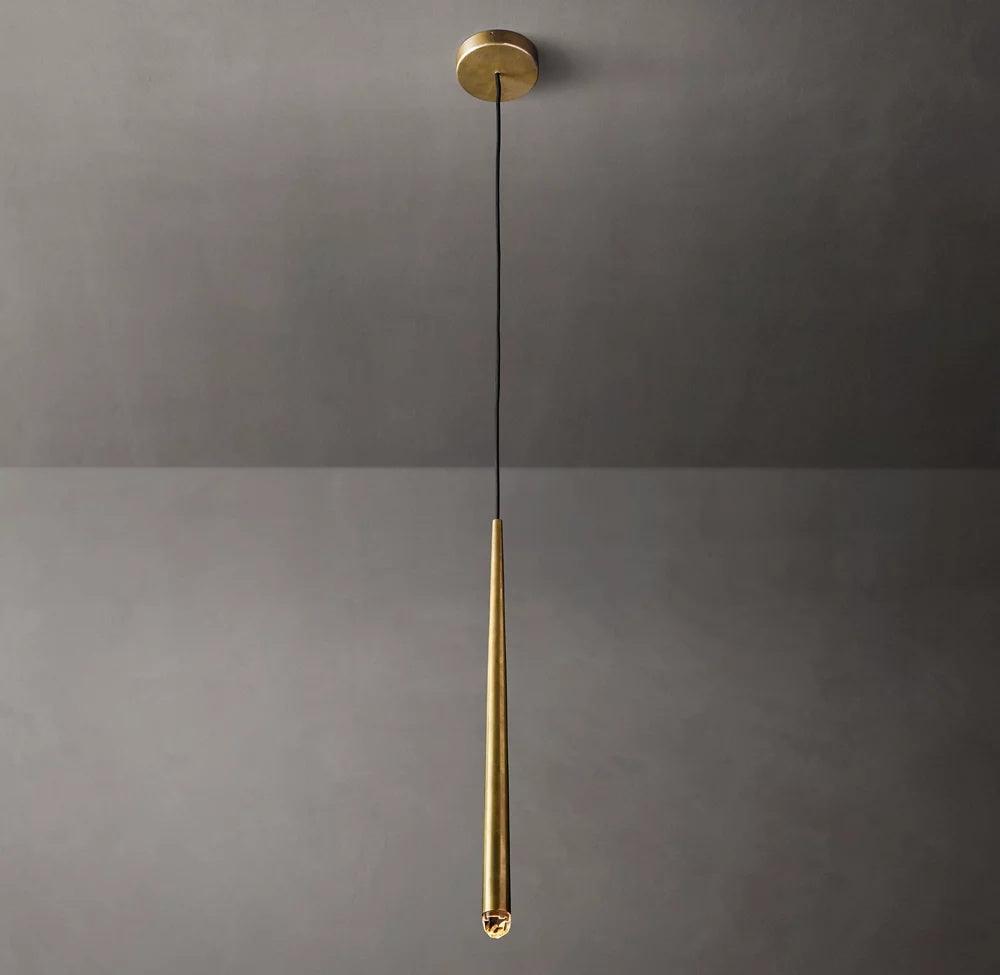 Zenith Chandelier Minimaliste Cristal Laiton - Neutralighting