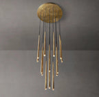 Zenith Chandelier Minimaliste Cristal Laiton - Neutralighting