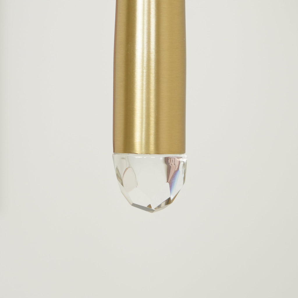 Zenith Chandelier Minimaliste Cristal Laiton - Neutralighting