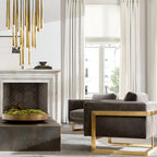 Zenith Chandelier Minimaliste Cristal Laiton - Neutralighting