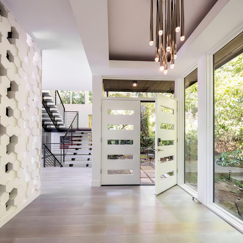 Zenith Chandelier Minimaliste Cristal Laiton - Neutralighting