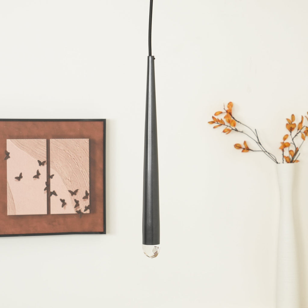 Zenith Chandelier Minimaliste Cristal Laiton - Neutralighting