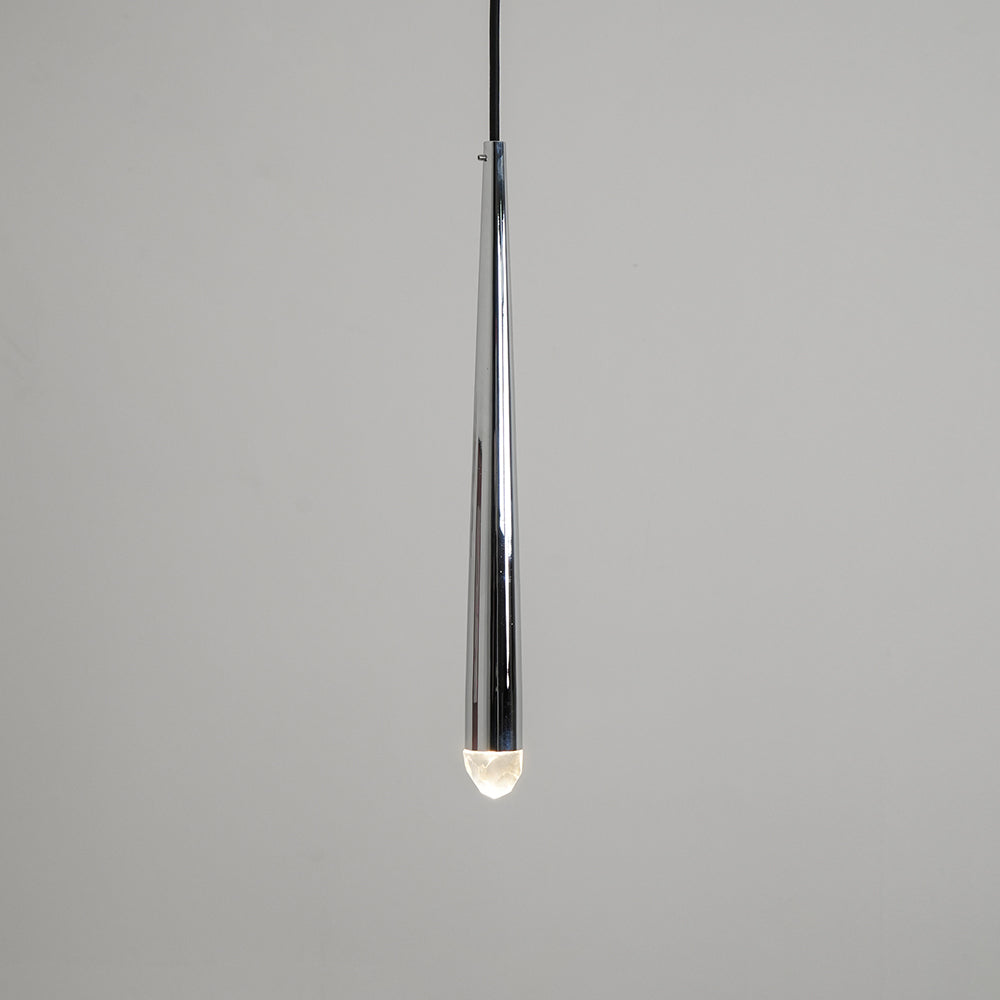 Zenith Chandelier Minimaliste Cristal Laiton - Neutralighting