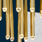 Zenith Chandelier Minimaliste Cristal Laiton - Neutralighting