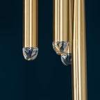Zenith Chandelier Minimaliste Cristal Laiton - Neutralighting