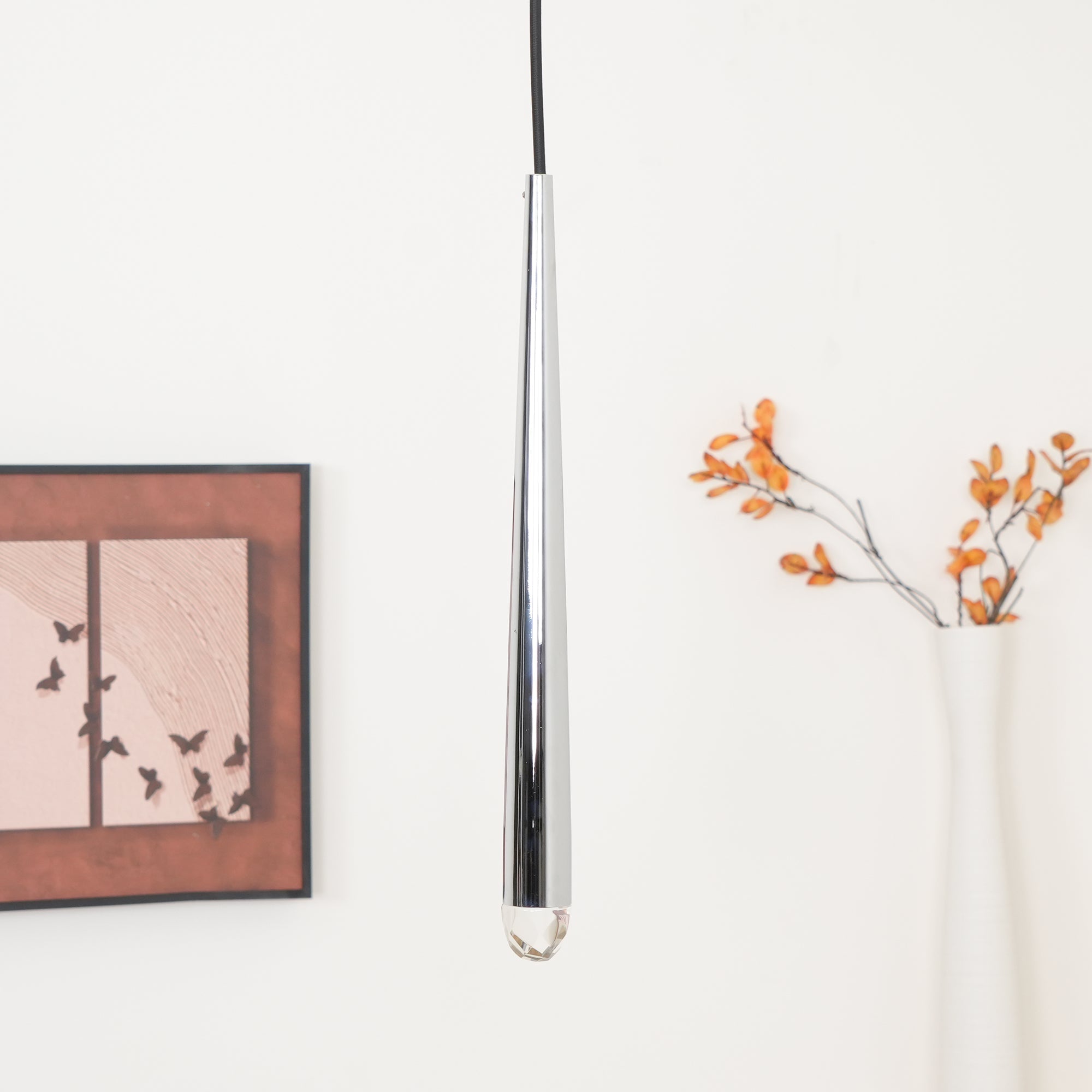 Zenith Chandelier Minimaliste Cristal Laiton - Neutralighting