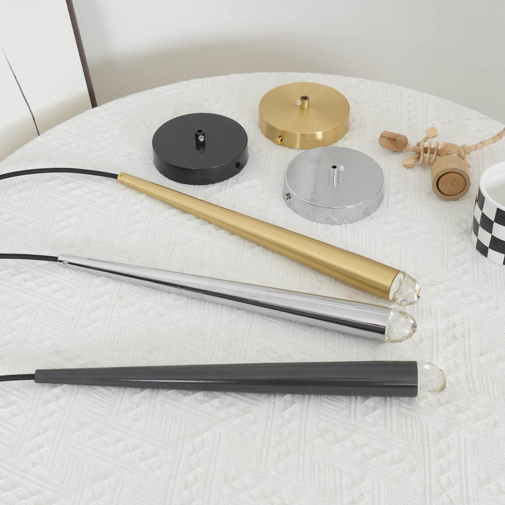 Zenith Chandelier Minimaliste Cristal Laiton - Neutralighting