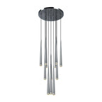 Zenith Chandelier Minimaliste Cristal Laiton - Neutralighting
