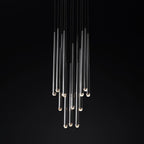 Zenith Chandelier Minimaliste Cristal Laiton - Neutralighting