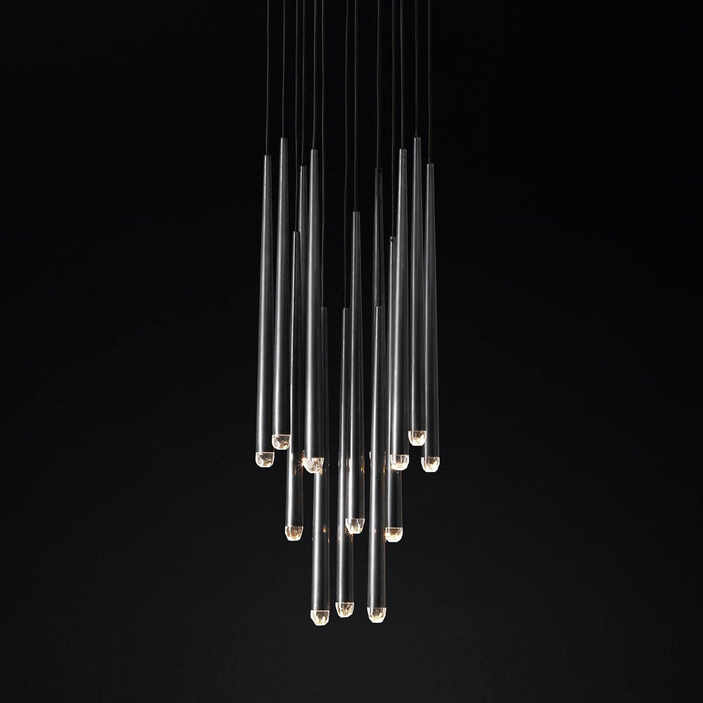 Zenith Chandelier Minimaliste Cristal Laiton - Neutralighting