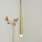 Zenith Chandelier Minimaliste Cristal Laiton - Neutralighting