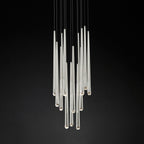 Zenith Chandelier Minimaliste Cristal Laiton - Neutralighting