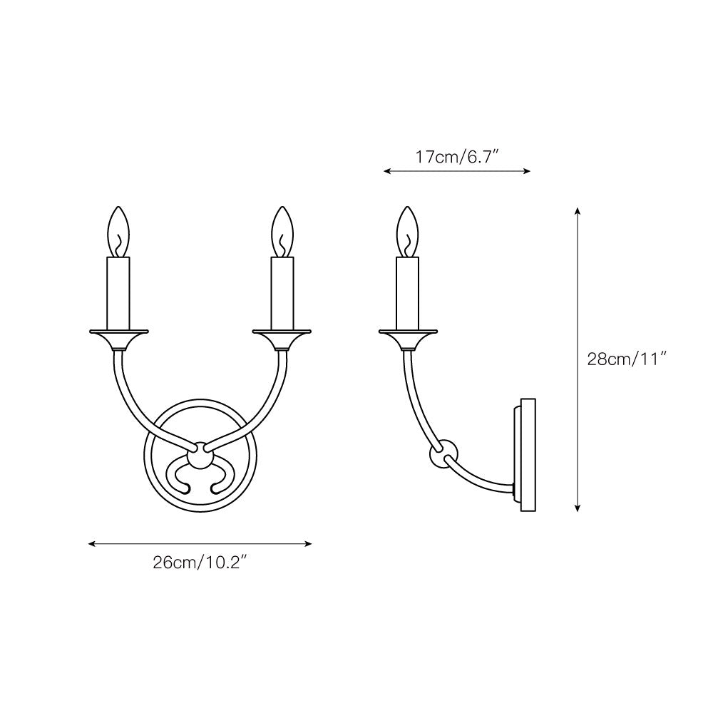 Qvistuvys Lampe Murale En Métal Minimaliste Moderne - Neutralighting