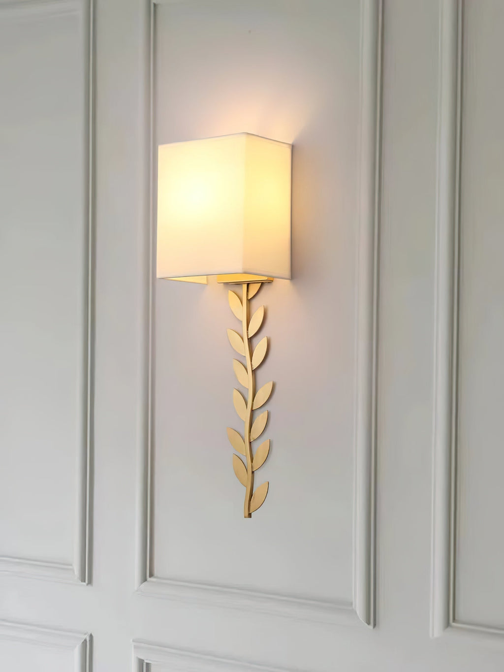 Plotuvyo Lampe Murale Métal Laiton Tissu Grove Minimaliste Moderne - Neutralighting