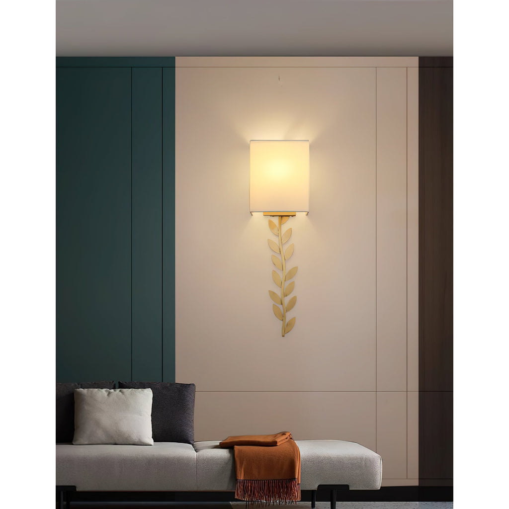 Plotuvyo Lampe Murale Métal Laiton Tissu Grove Minimaliste Moderne - Neutralighting