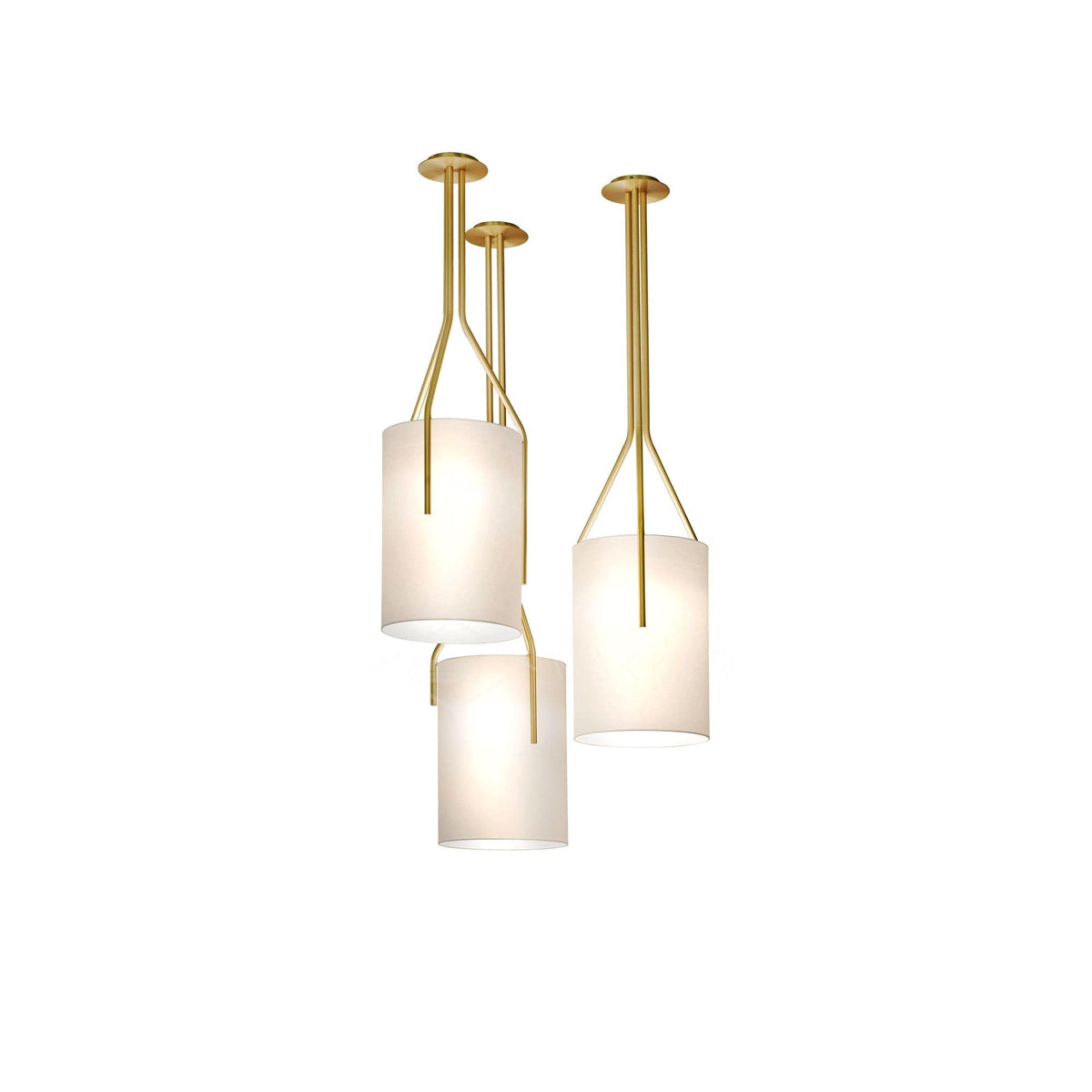 Lustra Chandelier LED 3-Lumières Laiton Moderne - Neutralighting