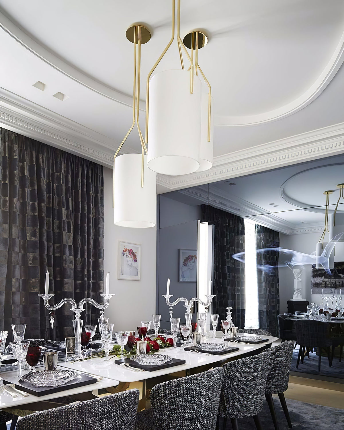 Lustra Chandelier LED 3-Lumières Laiton Moderne - Neutralighting