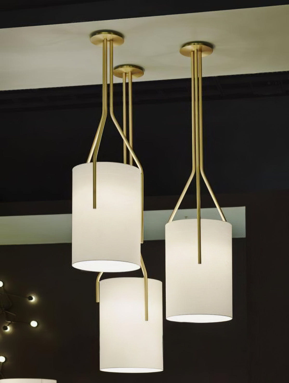 Lustra Chandelier LED 3-Lumières Laiton Moderne - Neutralighting