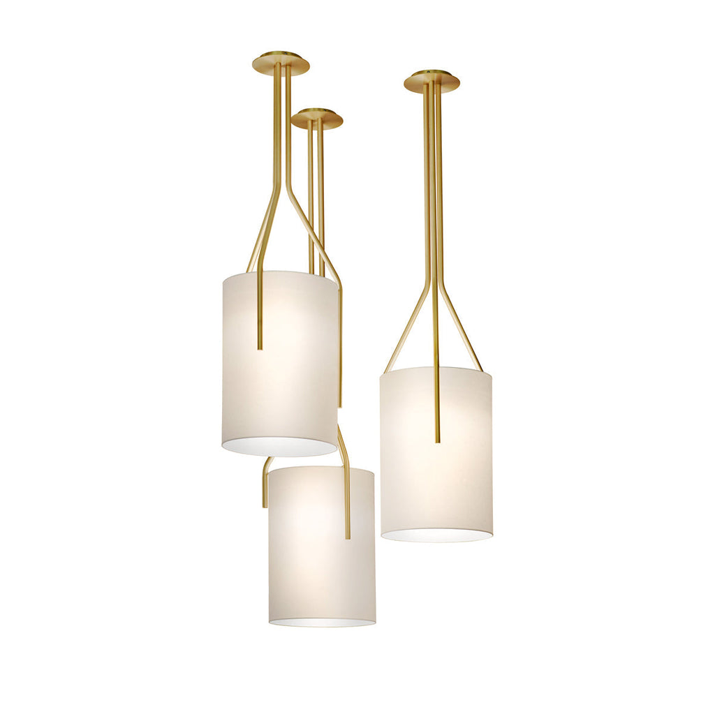 Lustra Chandelier LED 3-Lumières Laiton Moderne - Neutralighting