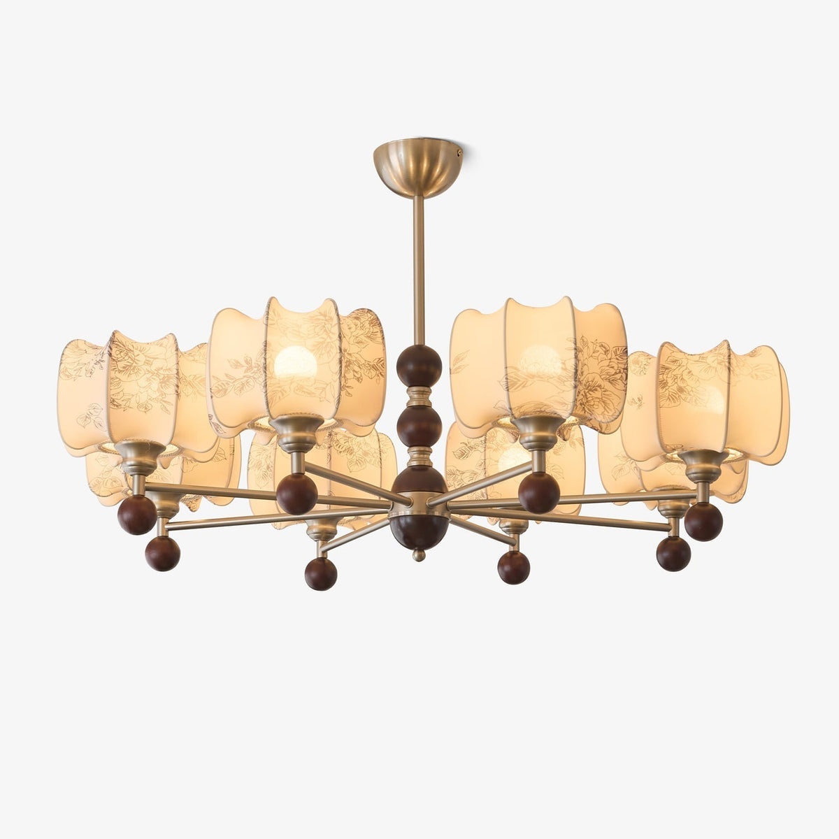 Ephaos Chandelier en Bois Floral Vintage - Neutralighting