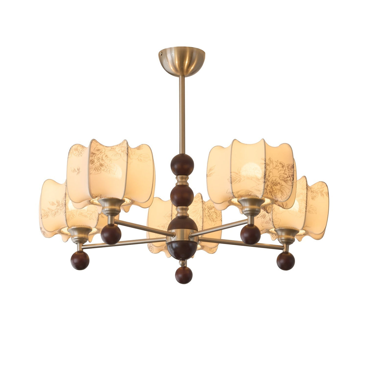Ephaos Chandelier en Bois Floral Vintage - Neutralighting