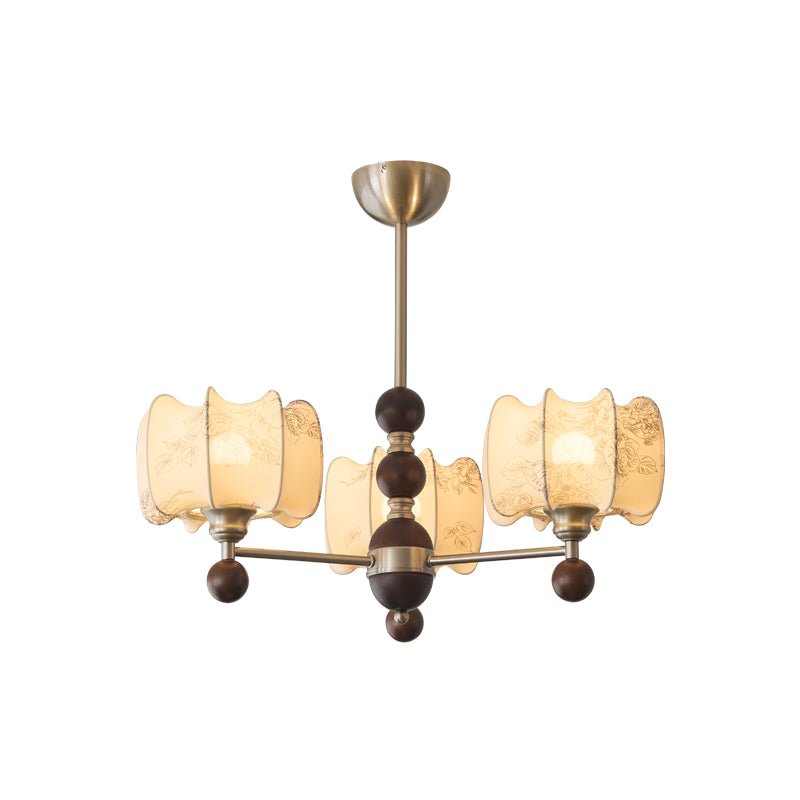 Ephaos Chandelier en Bois Floral Vintage - Neutralighting