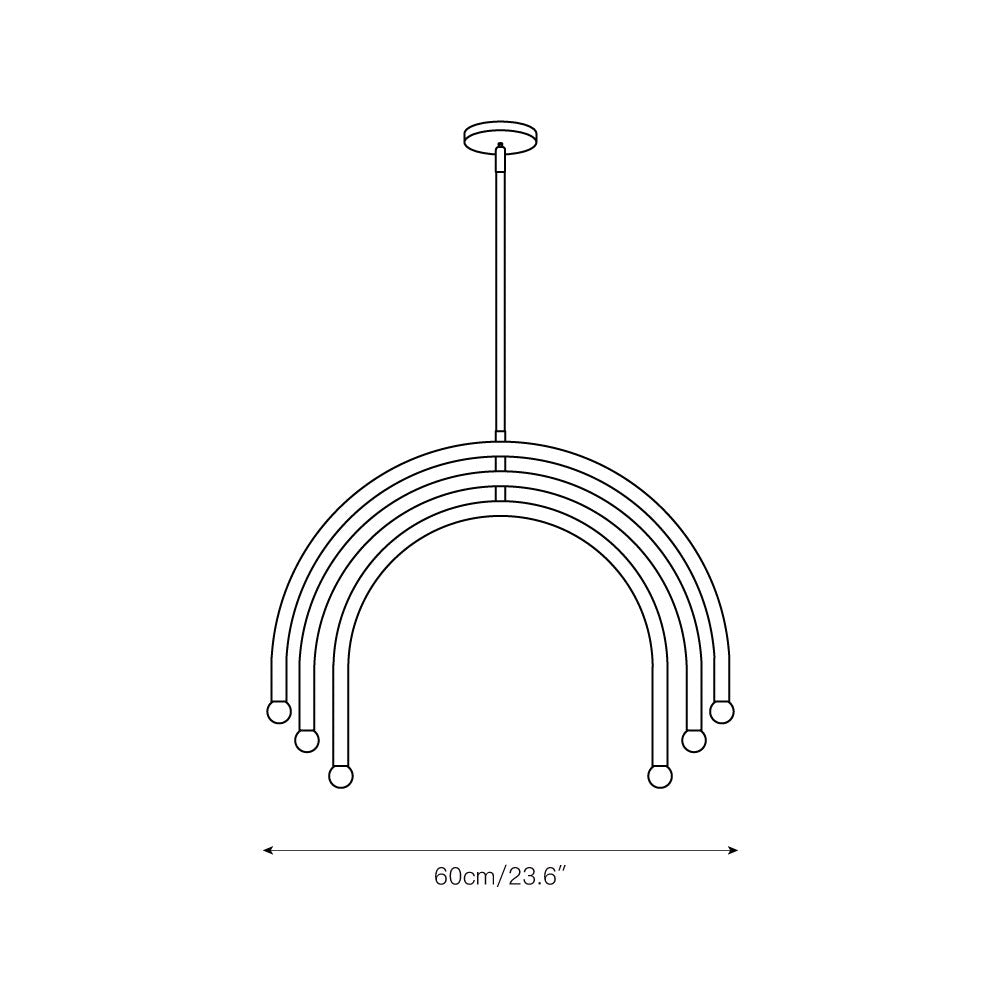Hadden Chandelier Laiton Métal Minimaliste Moderne - Neutralighting