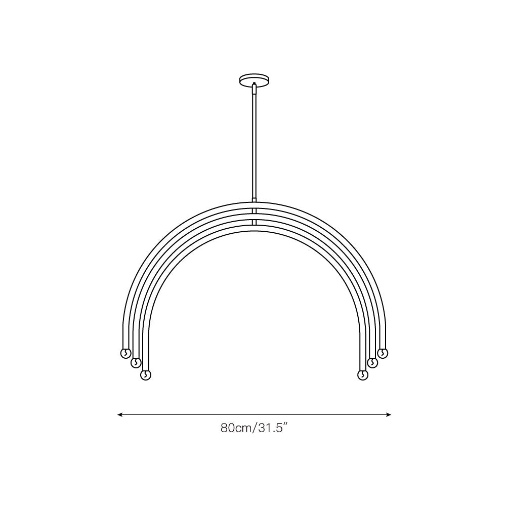 Hadden Chandelier Laiton Métal Minimaliste Moderne - Neutralighting