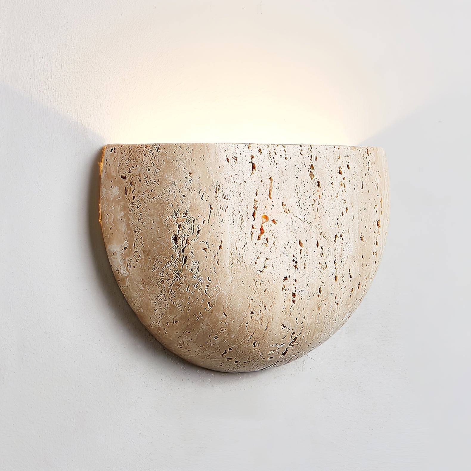 Armarel Applique Murale Demi-Lune en Travertin - Neutralighting