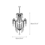 Qvistuvyo Chandelier Métal Verre Créativité Individuelle - Neutralighting