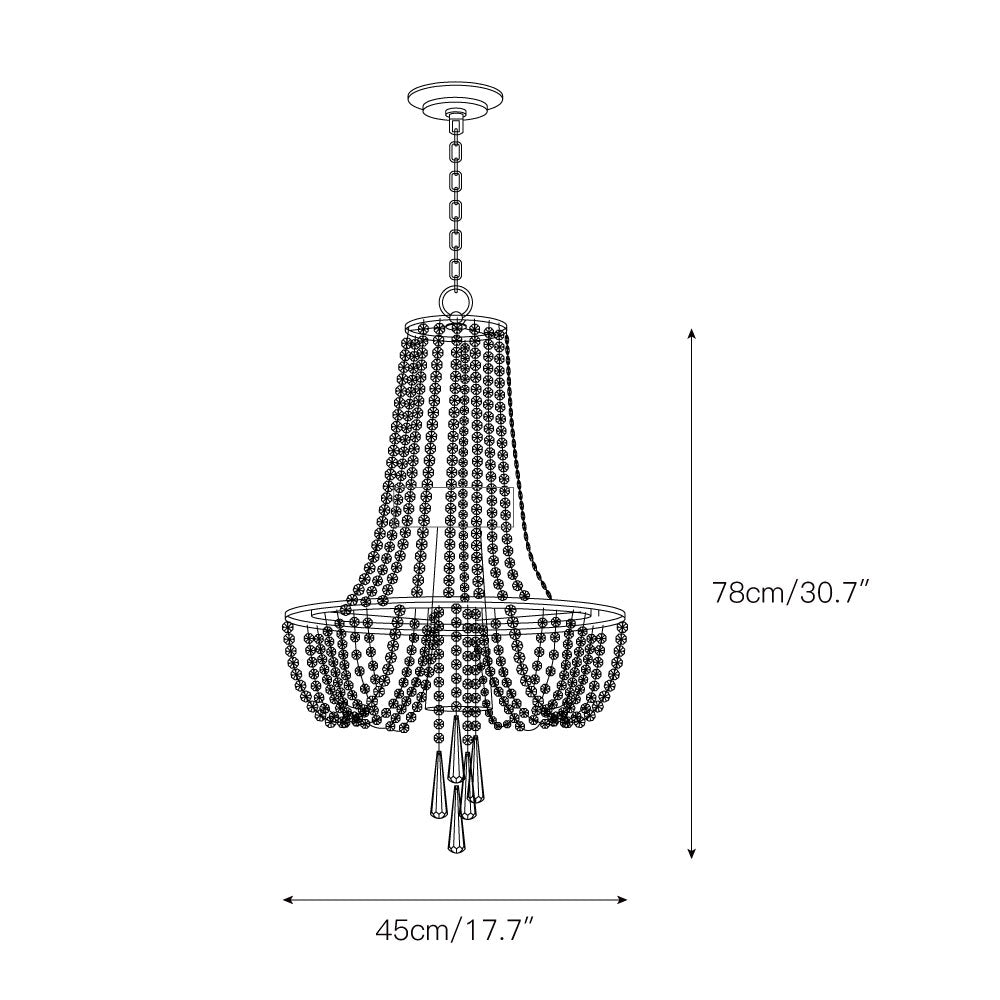 Sifuvys Chandelier Métal Cristal Luxe Postmoderne - Neutralighting