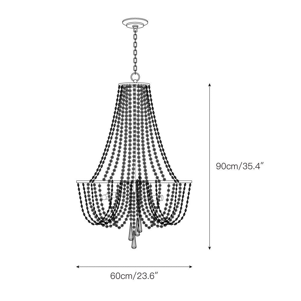 Sifuvys Chandelier Métal Cristal Luxe Postmoderne - Neutralighting