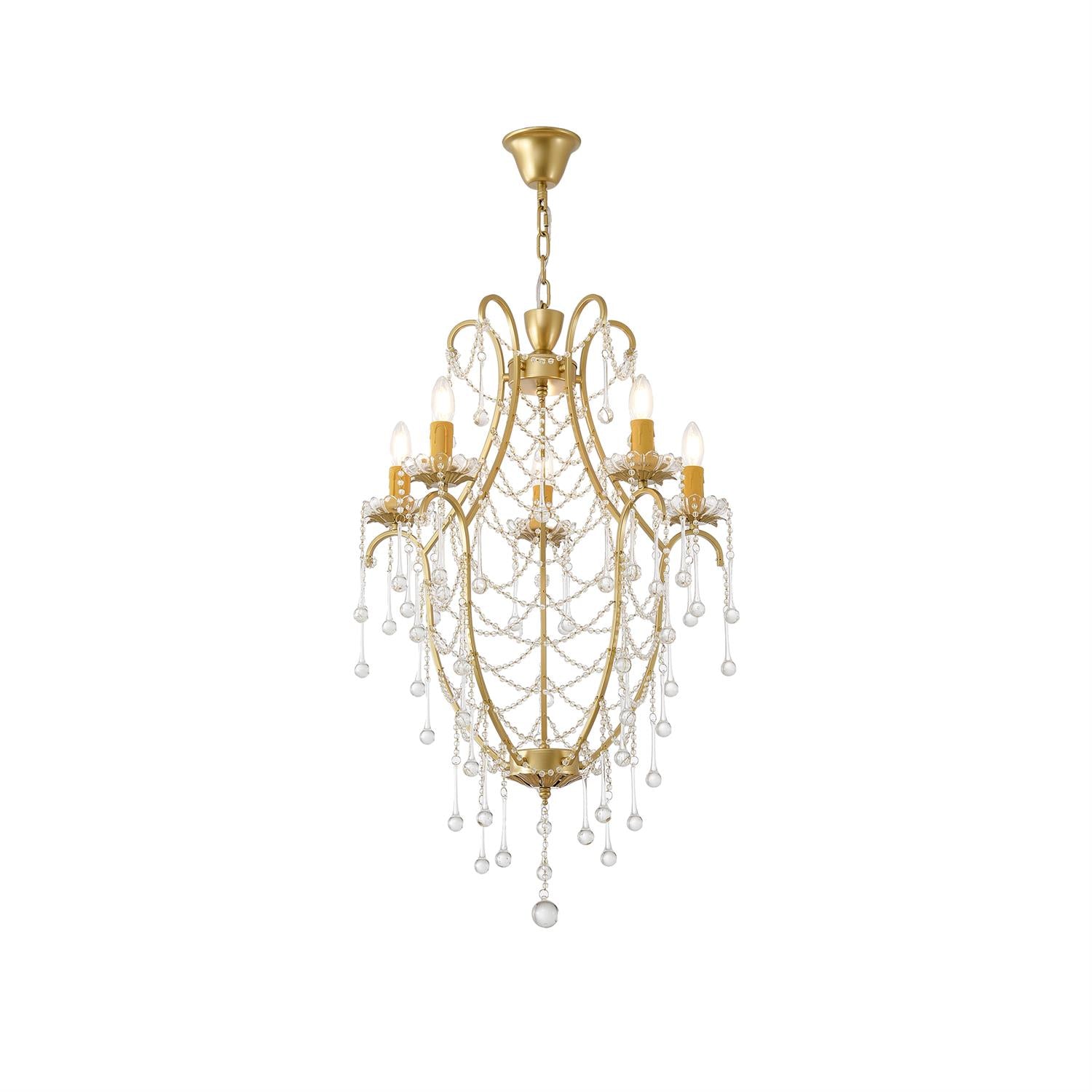 Qvistuvyo Chandelier Métal Verre Créativité Individuelle - Neutralighting