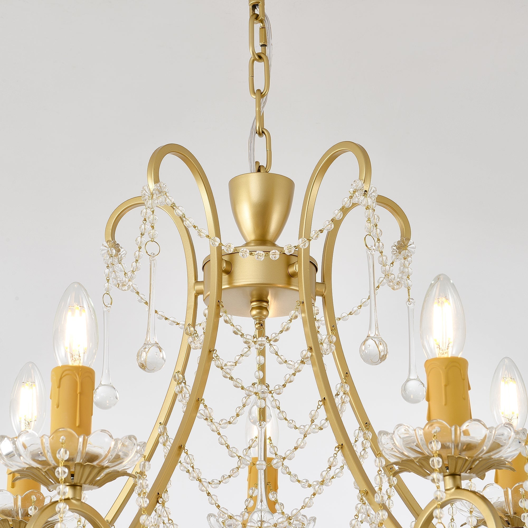 Qvistuvyo Chandelier Métal Verre Créativité Individuelle - Neutralighting