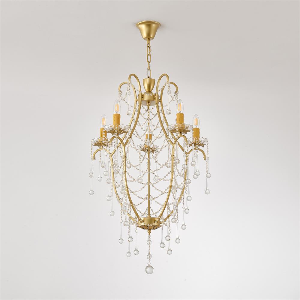Qvistuvyo Chandelier Métal Verre Créativité Individuelle - Neutralighting